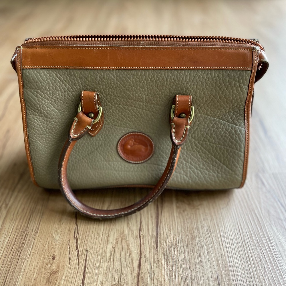 Dooney & Burke Taupe and Camel Brown Purse